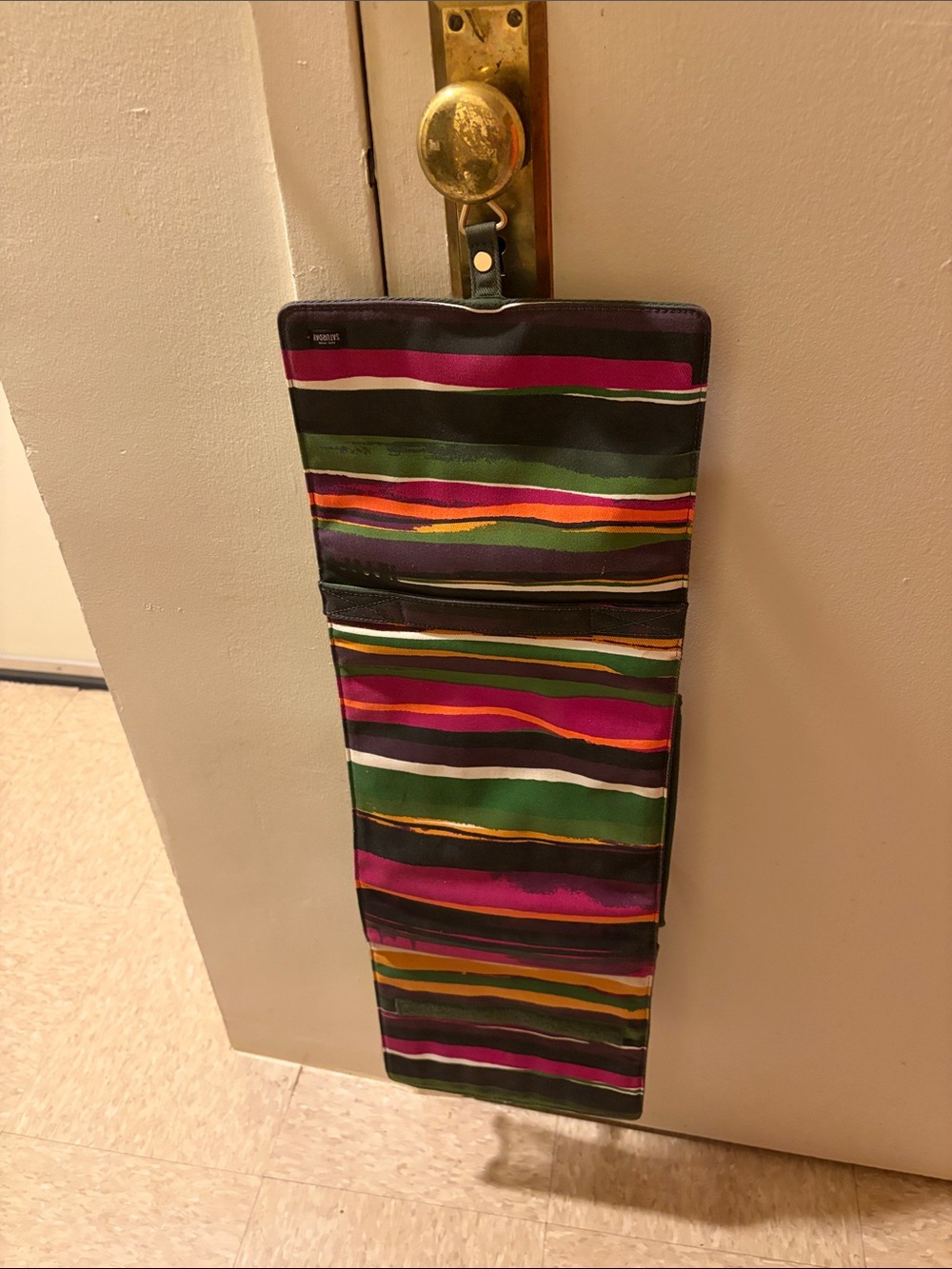 Vintage Kate Spade Saturday Abstract Print  Hanging  toiletry travel  bag